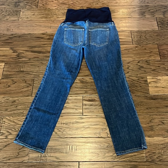 Gap Denim Maternity Straight Leg Full Panel Pull On Size 29 RS - Picture 2 of 16